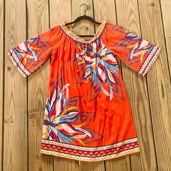 NWOT Freemarket by Flying Tomato Tropical Floral 3/4 Sleeve Dress - Women's L - Picture 5 of 9